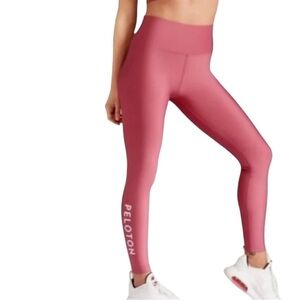 Peloton Solid Flex Leggings Pink Size Large High Waist Limited Edition